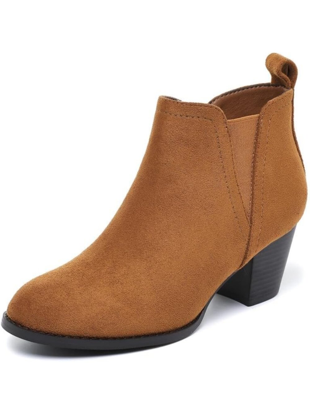 Stylish Women's Chunky Heel Ankle Boots with Zipper - Winter Snow Booties